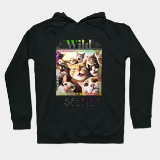 Cat Pet Wild Nature Funny Happy Humor Photo Selfie Hoodie